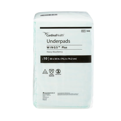 Wings Plus Underpads, Disposable, Heavy Absorbency, Beige