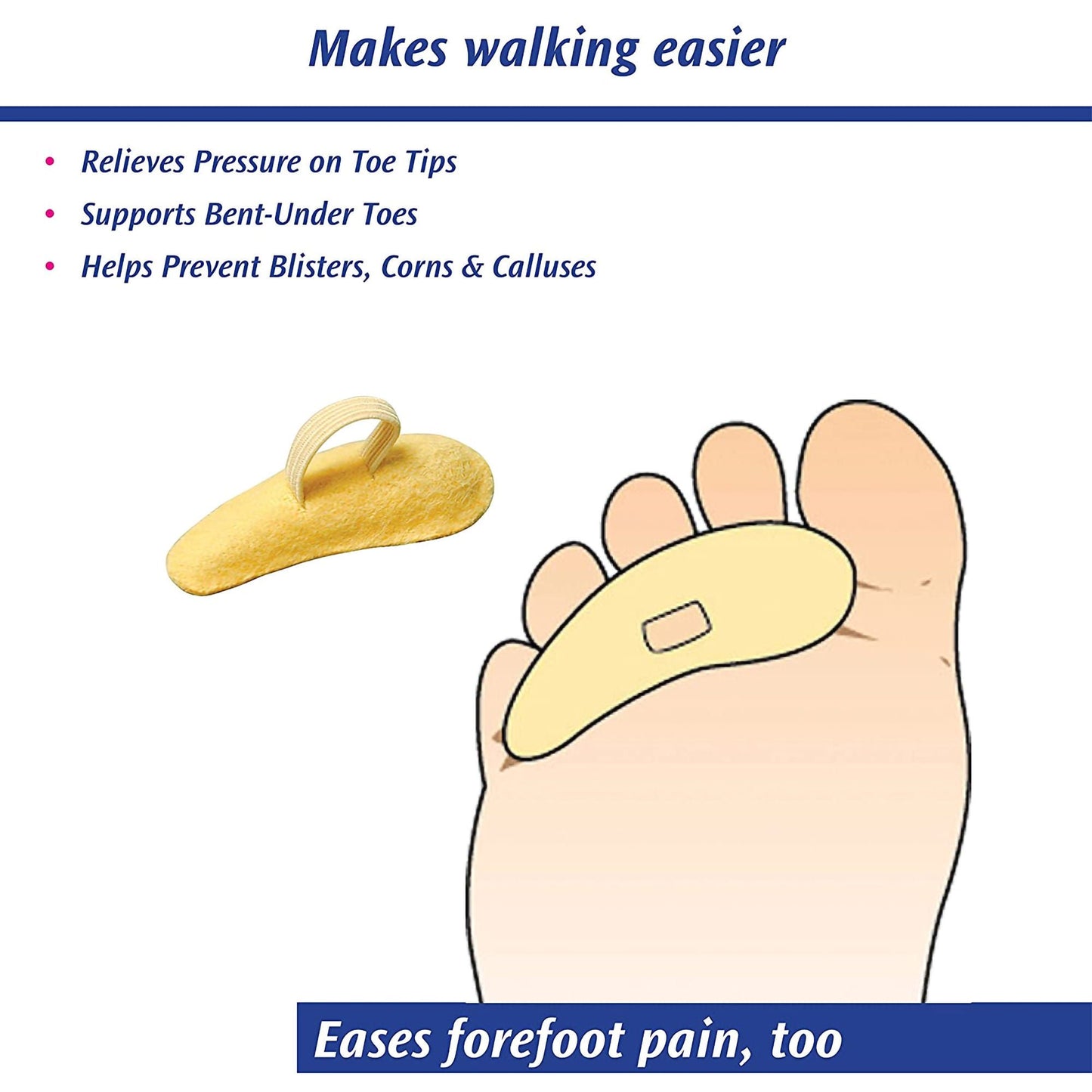 Pedifix® Right Pull-On Hammer Toe Crest for Right Foot