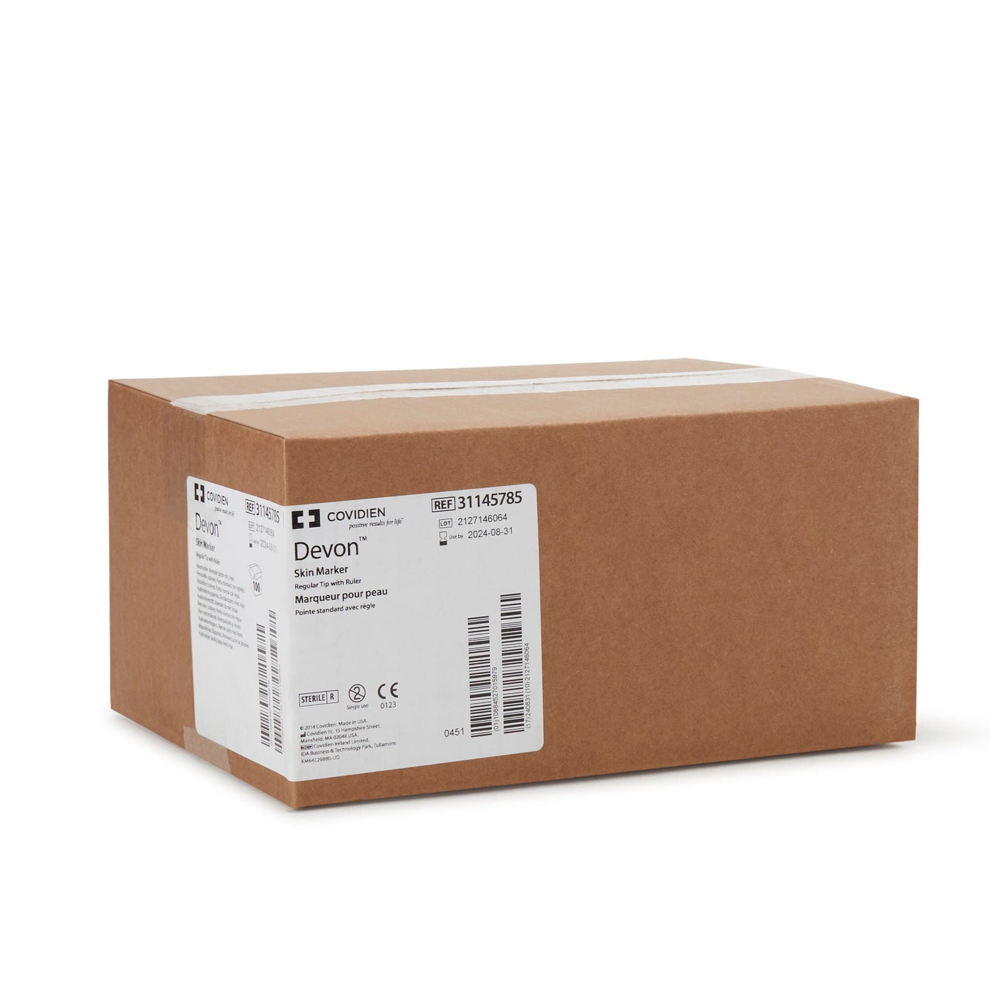 Cardinal Health™ Devon™ Surgical Skin Marker with Ruler, Regular Tip – Box of 25 - view 4