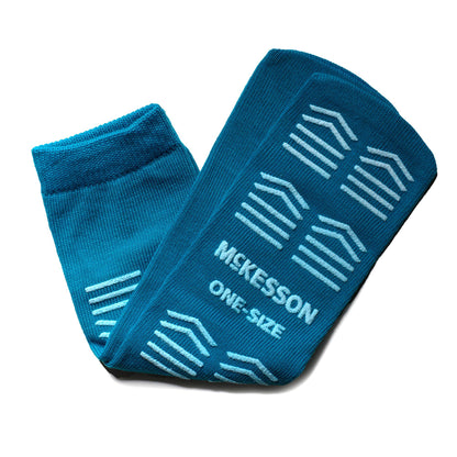 McKesson Slipper Socks, Single Tread, One Size Fits Most, Teal