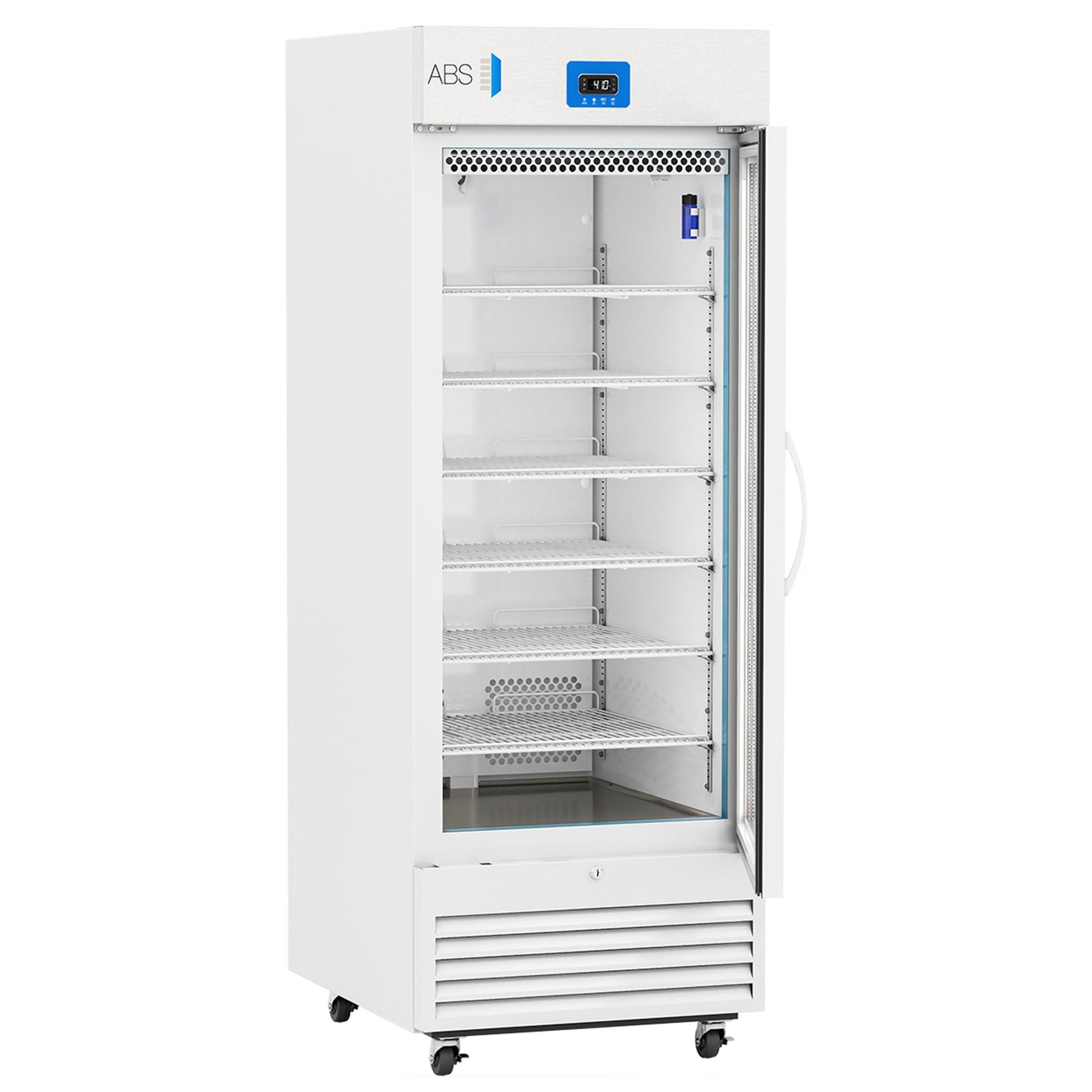 ABS Premier Upright Refrigerator Pharmaceutical 26 cu.ft. 1 Glass Swing Door Cycle Defrost