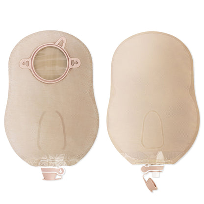 New Image™ 18914 Two-Piece Beige Urostomy Pouch, Flange, Blue Match