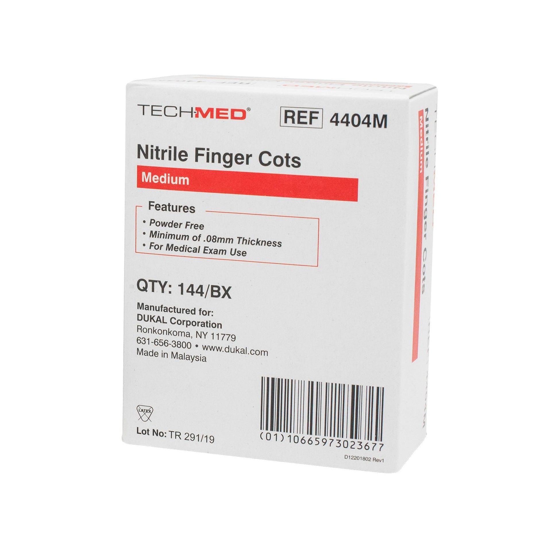 Tech-Med® Nitrile Finger Cots, White - view 2