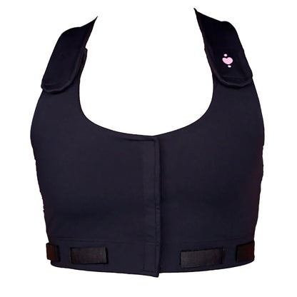 heart&core® Larissa Post-Surgical Bra with Drainage Bulb Holders, Black, Medium