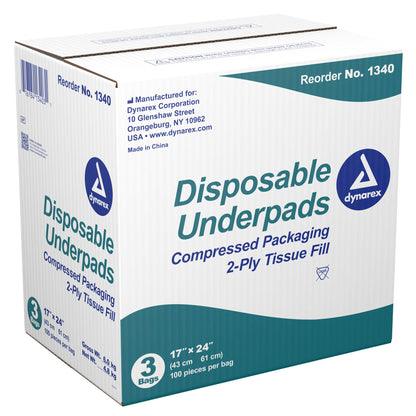 Dynarex® 2-Ply Tissue Fill Underpad