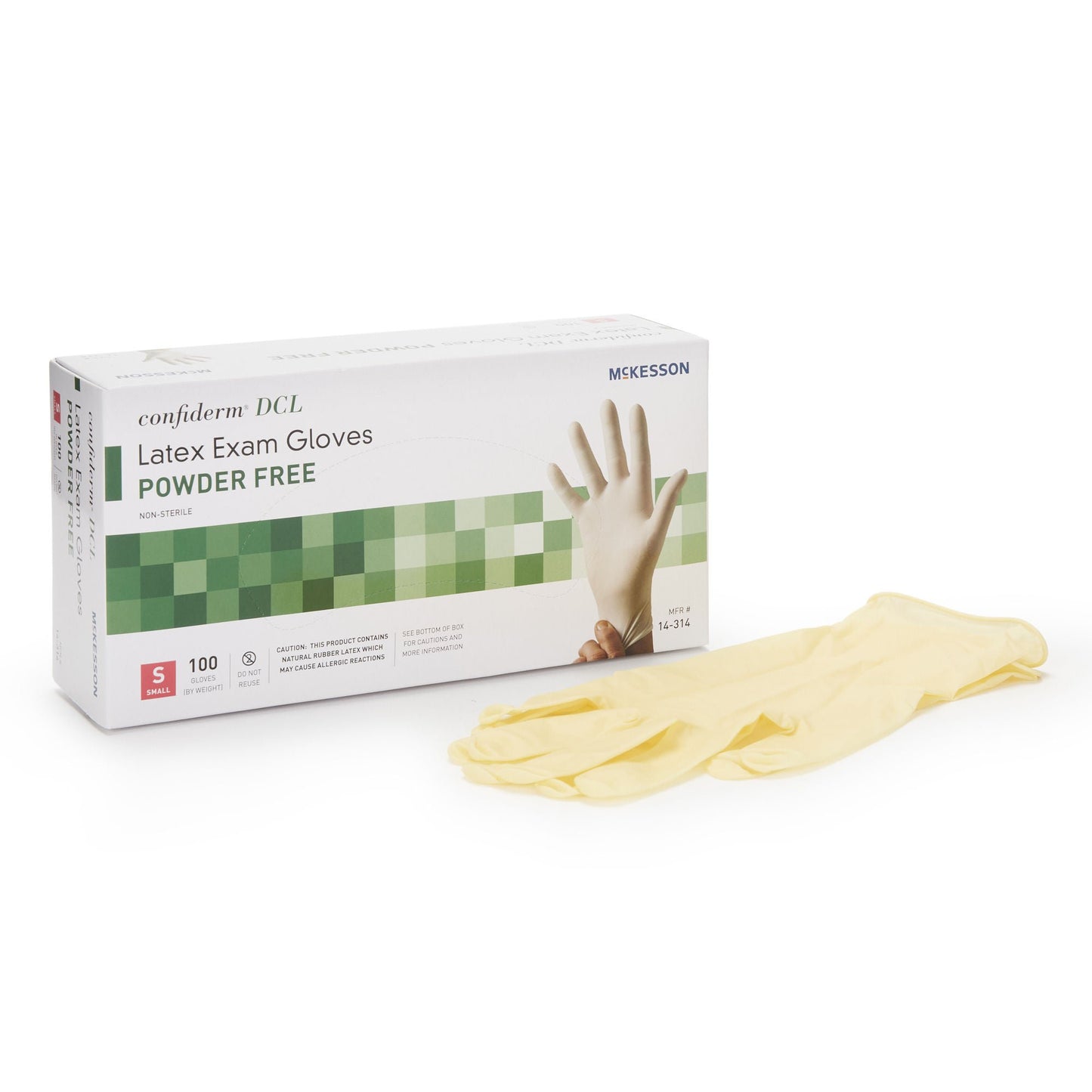 McKesson Confiderm® Latex Exam Gloves, Ivory