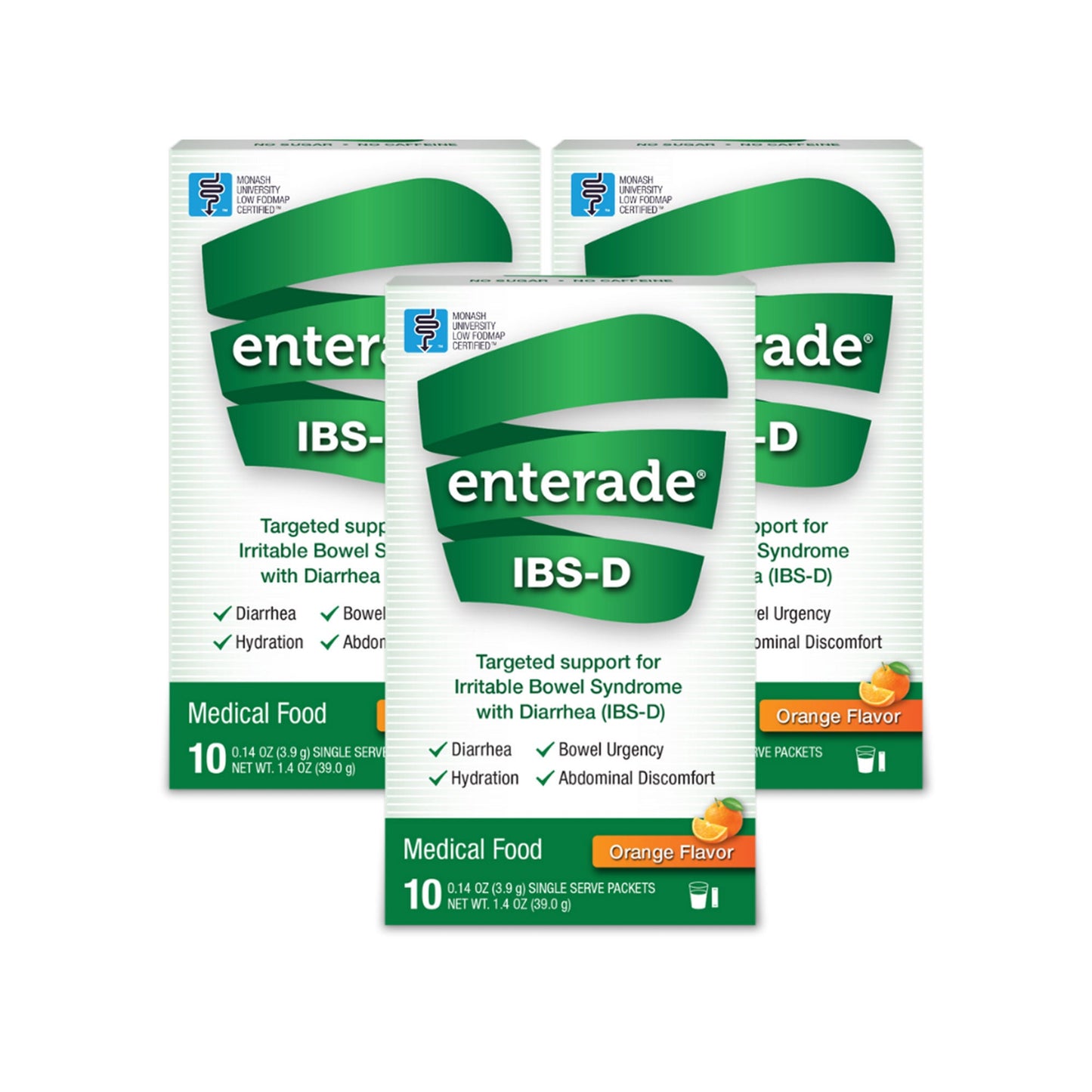 enterade® IBS-D Dietary Support Medical Food, Orange, Single Serve Packets