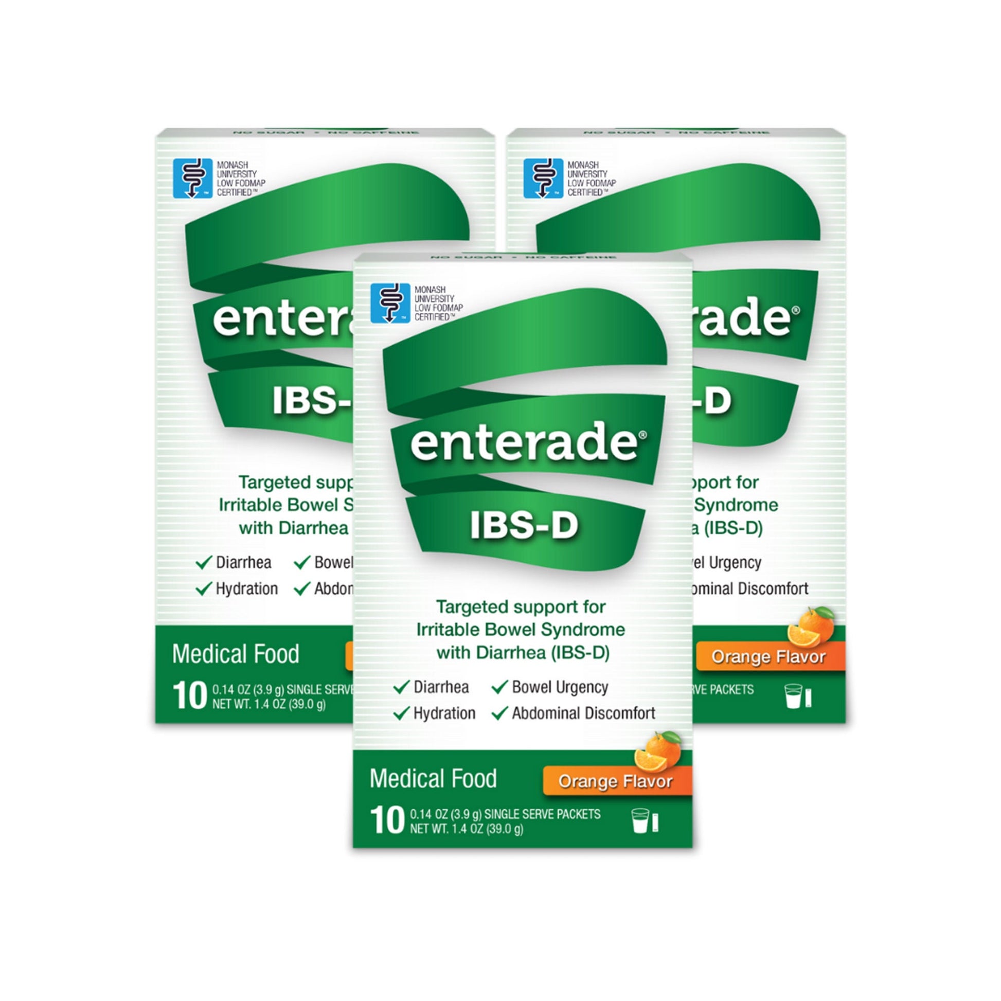 enterade® IBS-D Dietary Support Medical Food, Orange, Single Serve Packets