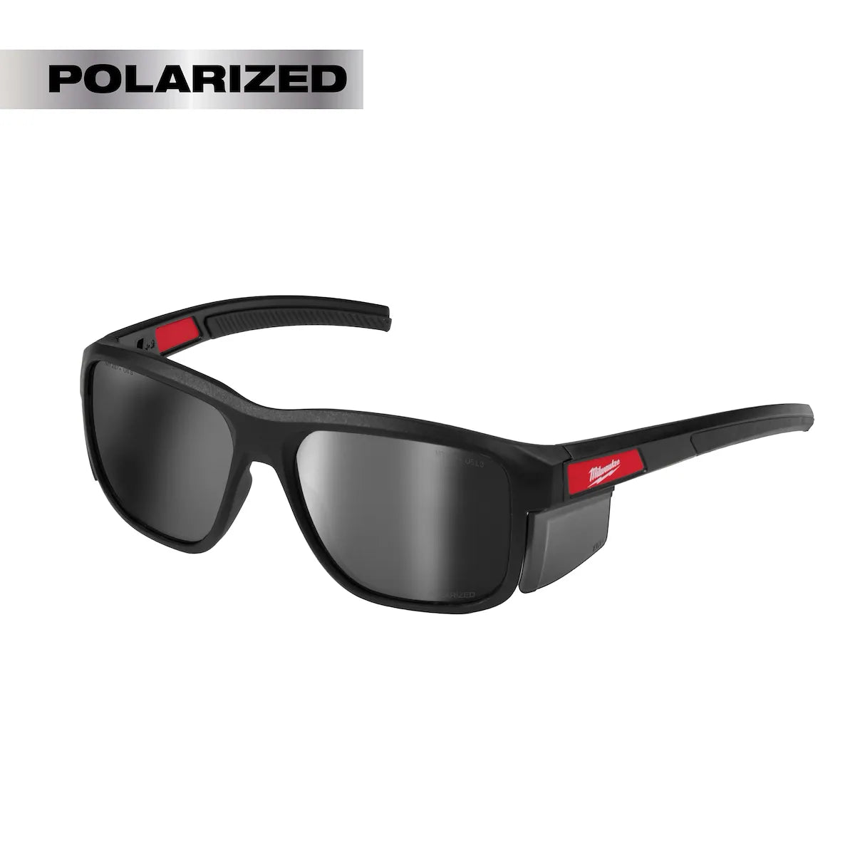 Milwaukee Polarized Full Frame Safety Glasses with Removable Side Shields – Silver Mirrored Dual Coat Lenses 48-73-2513