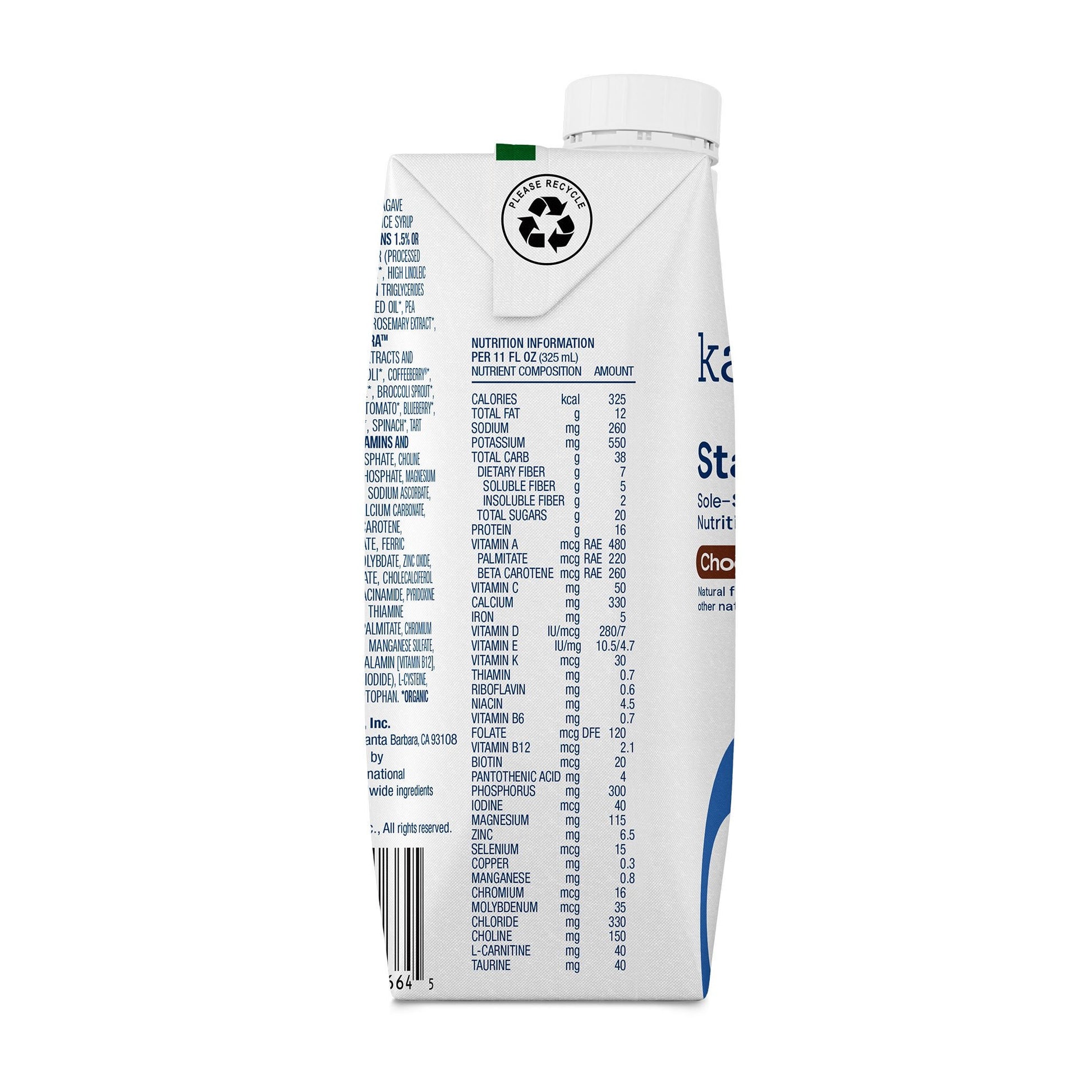 Kate Farms® Standard 1.0 Chocolate Sole-Source Nutrition Formula