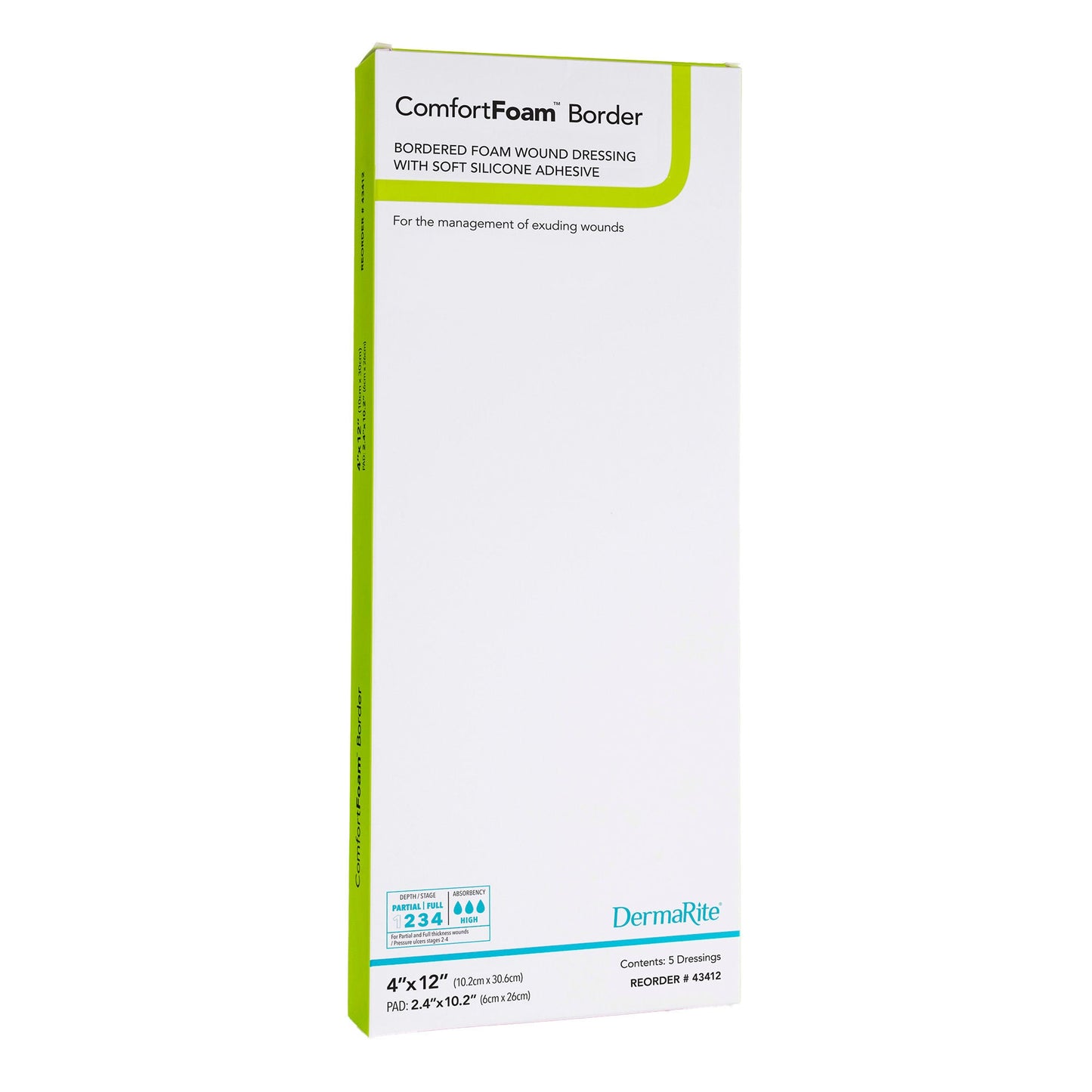 ComfortFoam™ Bordered Foam Wound Dressing w/ Soft Silicone Adhesive