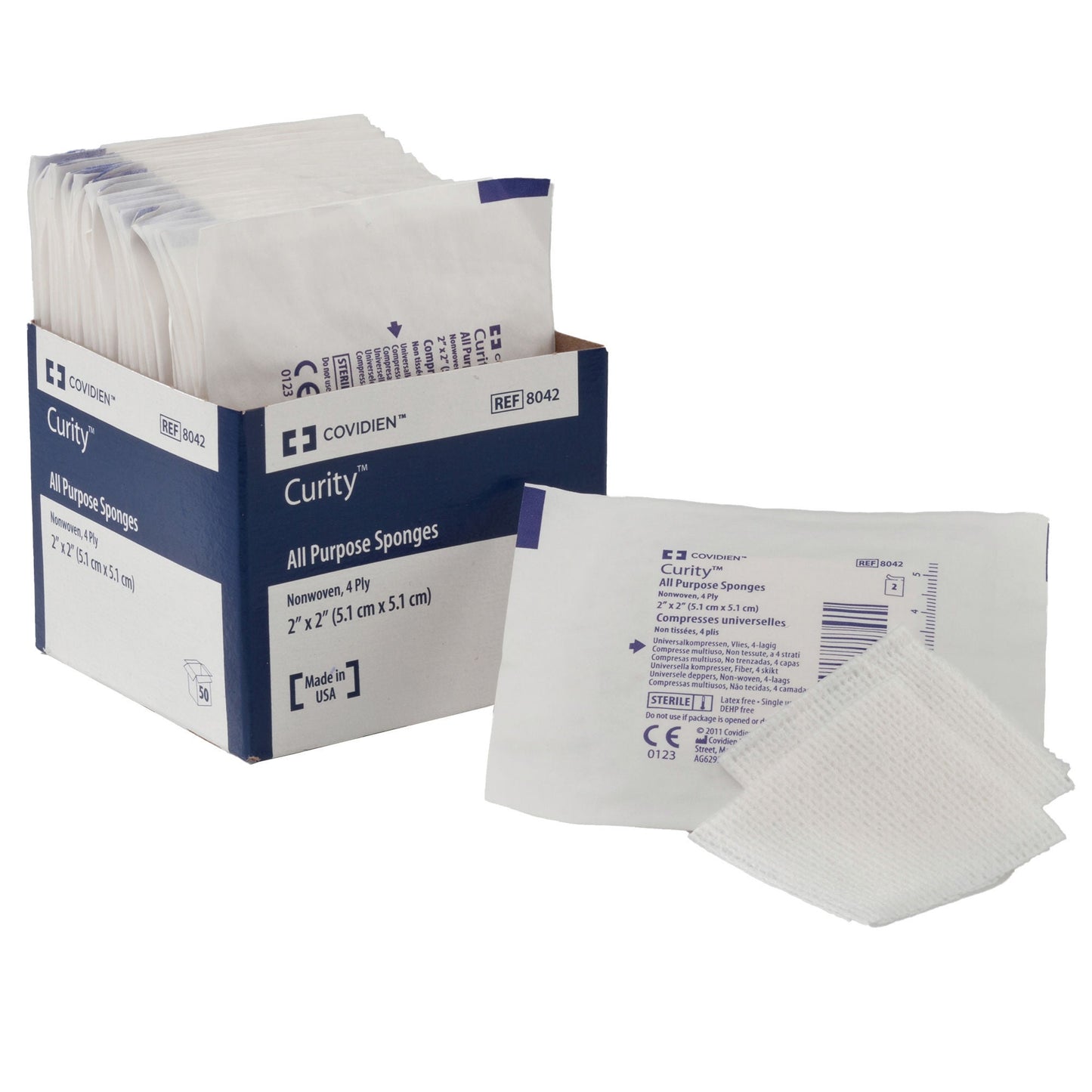 Curity™ Sterile Nonwoven Sponge, Four-Ply