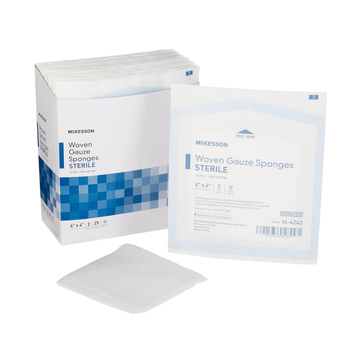 McKesson Sterile Gauze Sponge, 12-Ply