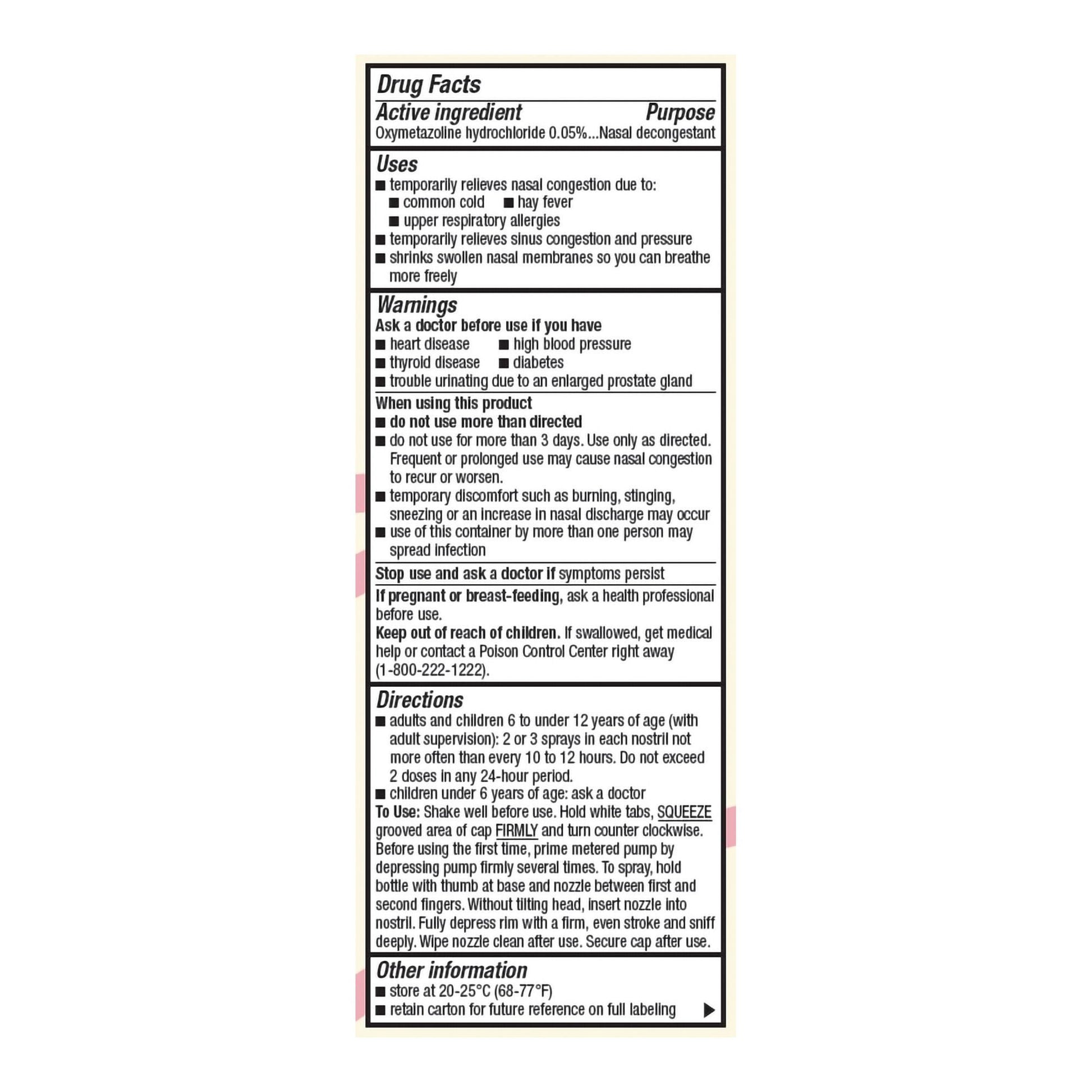 Foster & Thrive™ Oxymetazoline 0.05% Saline Nasal Spray