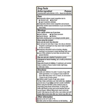 Foster & Thrive™ Oxymetazoline 0.05% Saline Nasal Spray