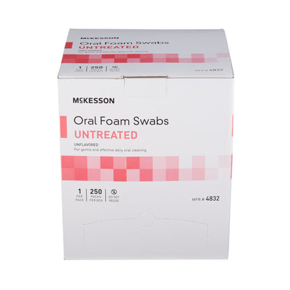 McKesson Oral Swabstick, Foam Tip, Untreated