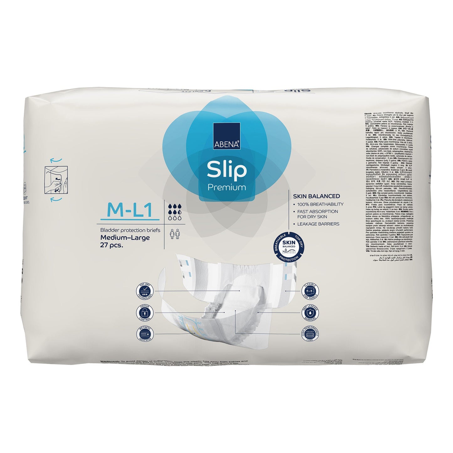 Abena® Slip Premium Flexi Fit Incontinence Briefs, M-L1