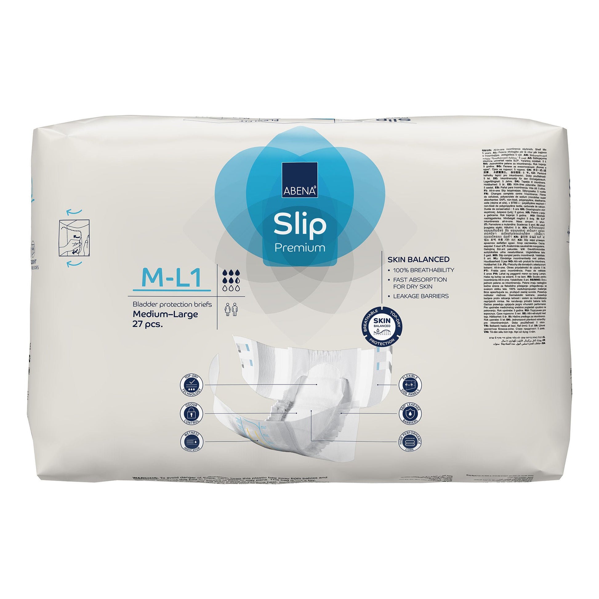 Abena® Slip Premium Flexi Fit Incontinence Briefs, M-L1