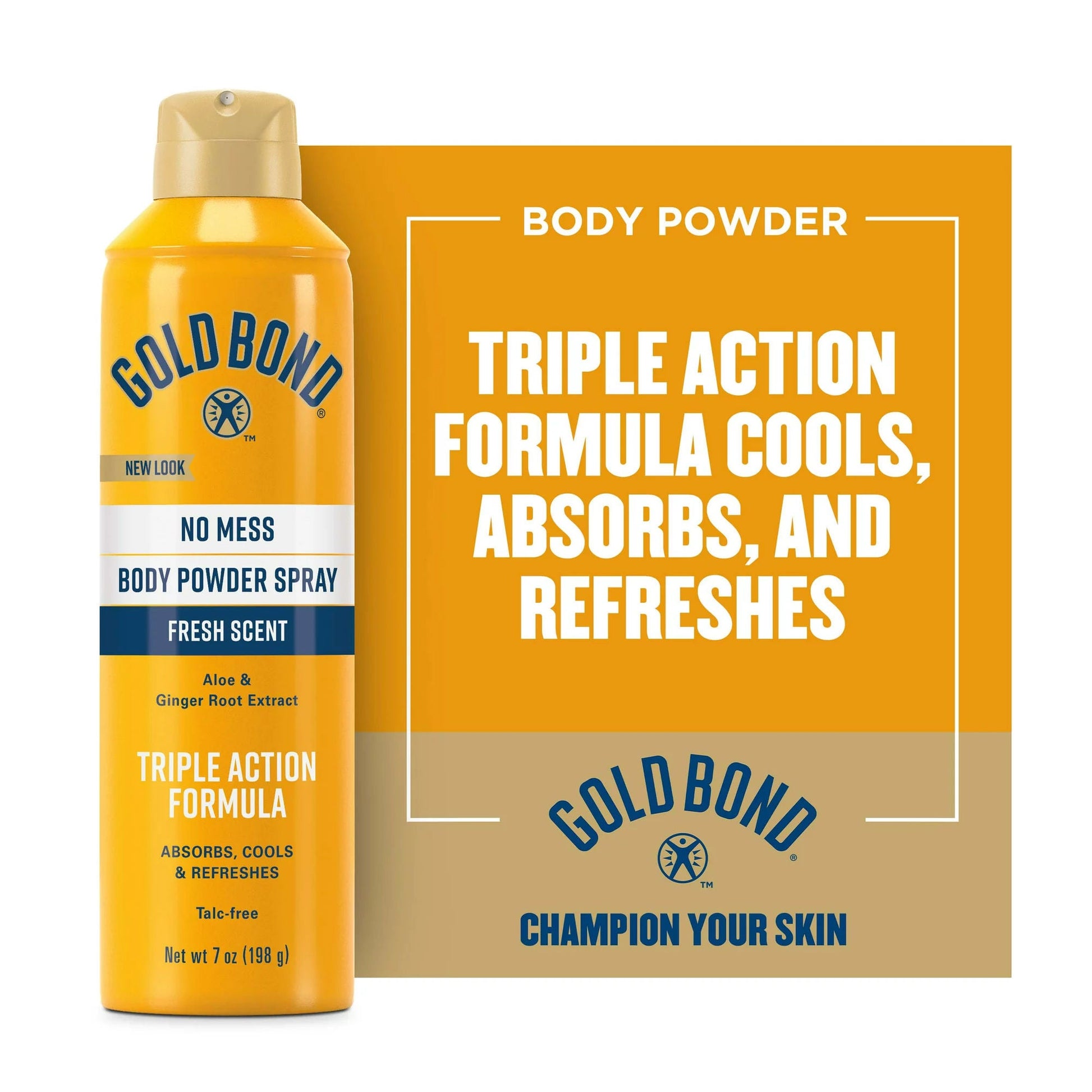 Gold Bond® No Mess Body Powder Spray, Fresh Scent