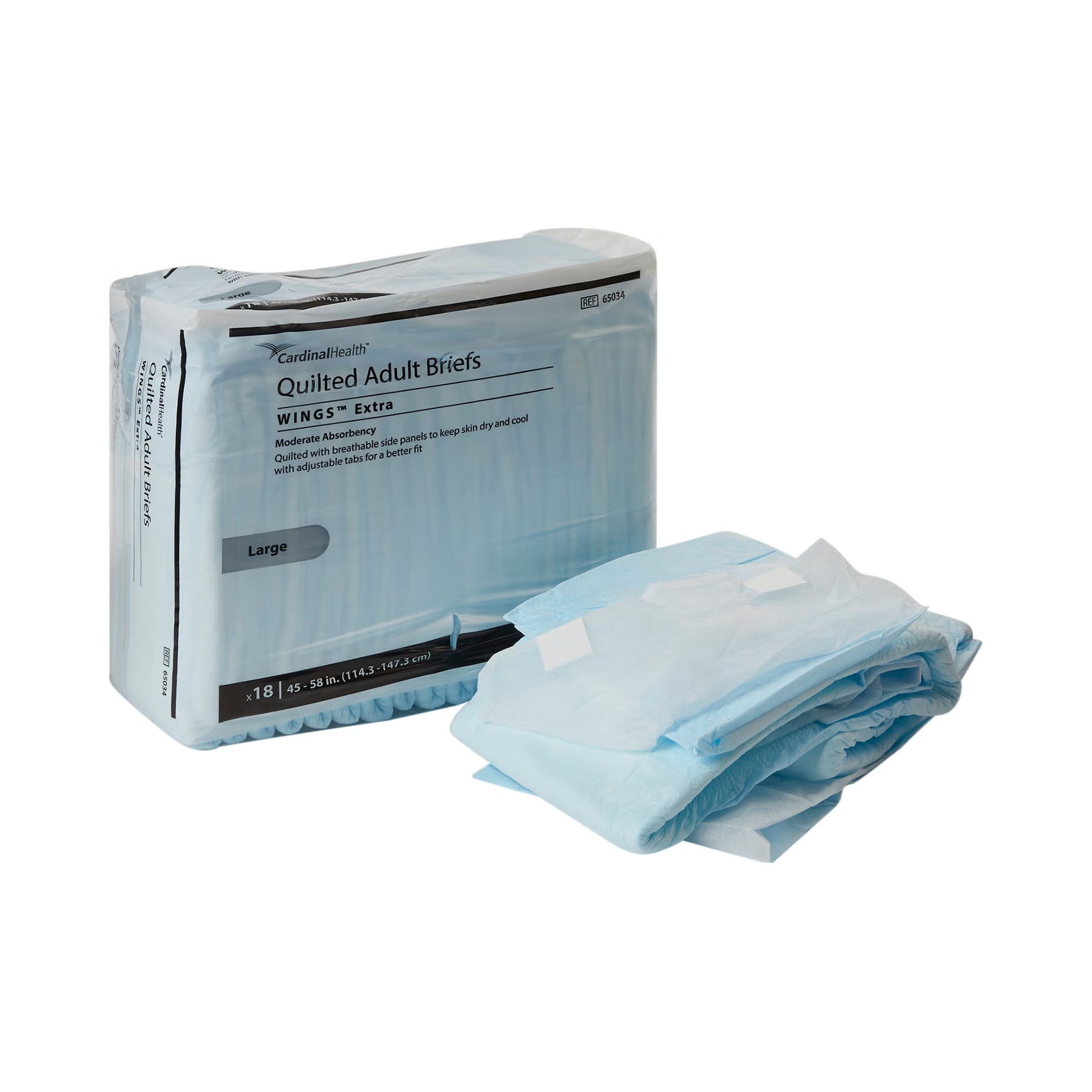 Simplicity Unisex Adult Incontinence Briefs, Moderate Absorbency, Blue