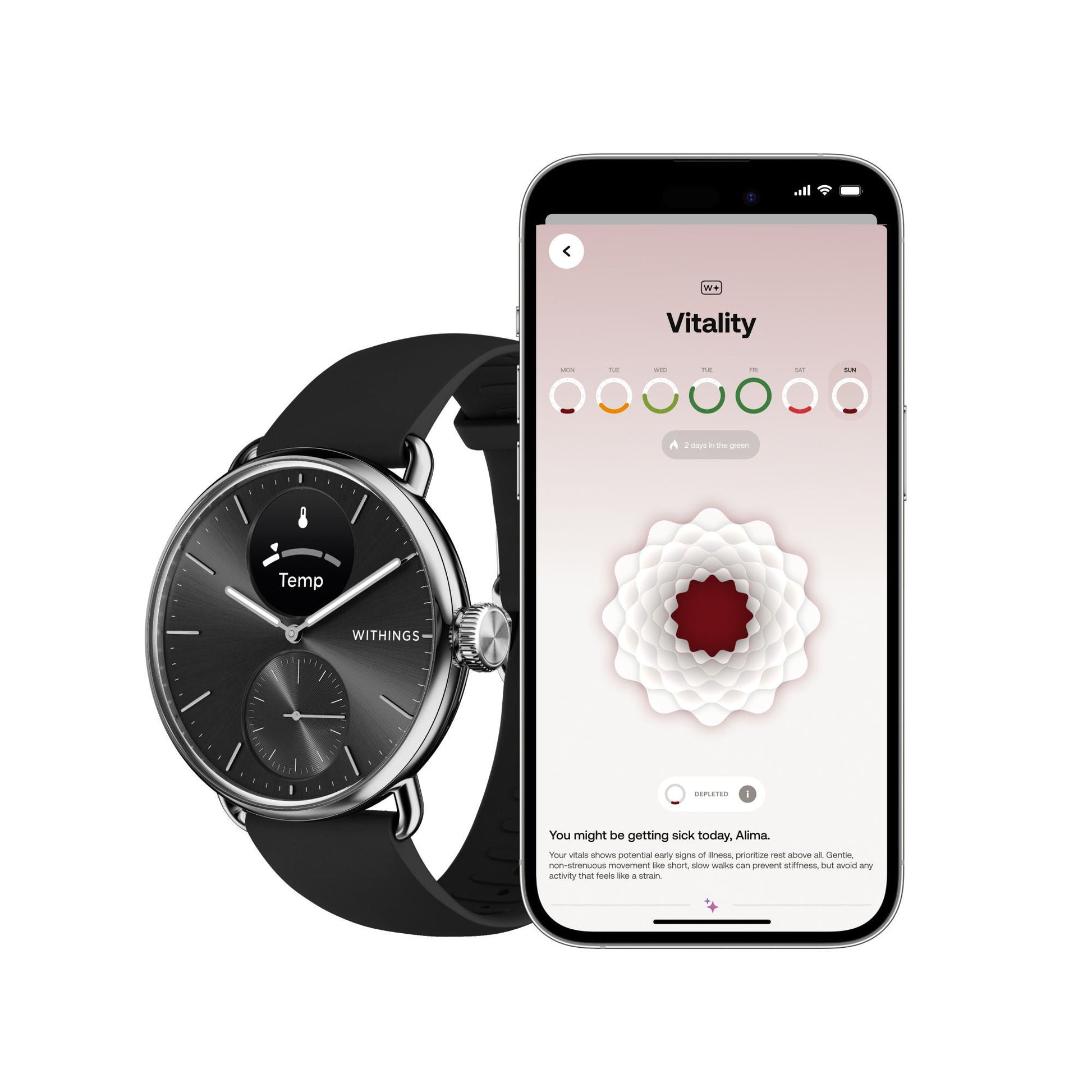 Withings ScanWatch 2 Smart Watch, 38mm, Black