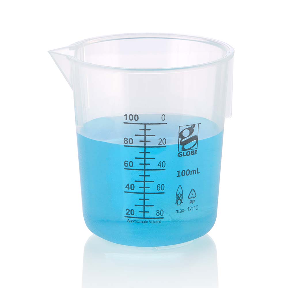 Polypropylene Griffin Beakers, Low Form, Printed Graduations — 50 mL to 10 L, 1–12/Bag | Globe Scientific