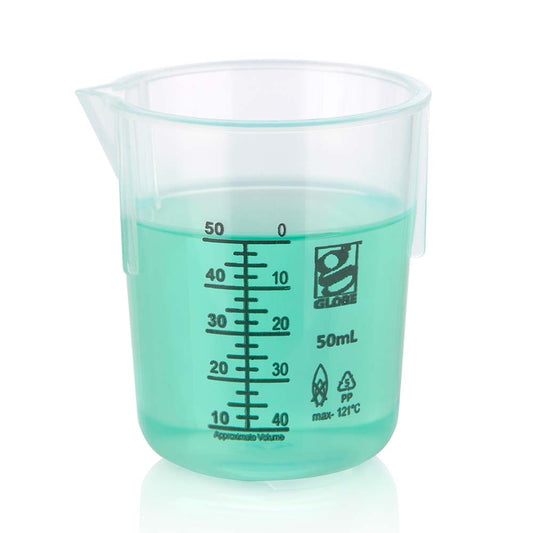 Polypropylene Griffin Beakers, Low Form, Printed Graduations — 50 mL to 10 L, 1–12/Bag | Globe Scientific