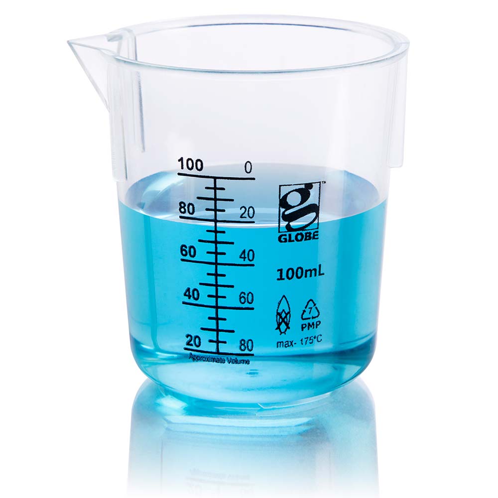 Griffin Beakers, Low Form PMP, Printed Graduations — 50 mL to 10,000 mL, 1–12/Bag | Globe Scientific