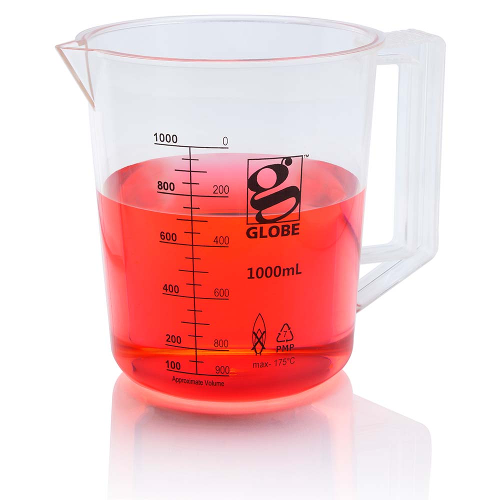 PMP Beakers with Handle, Low Form, Printed Graduations — 100–5000 mL, 1/Bag | Globe Scientific