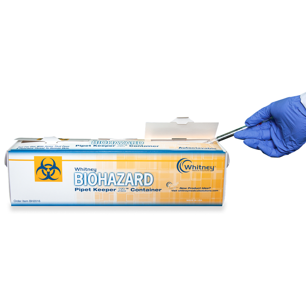 Biohazard Pipet Keeper XL Container, Case of 50 - BH2016
