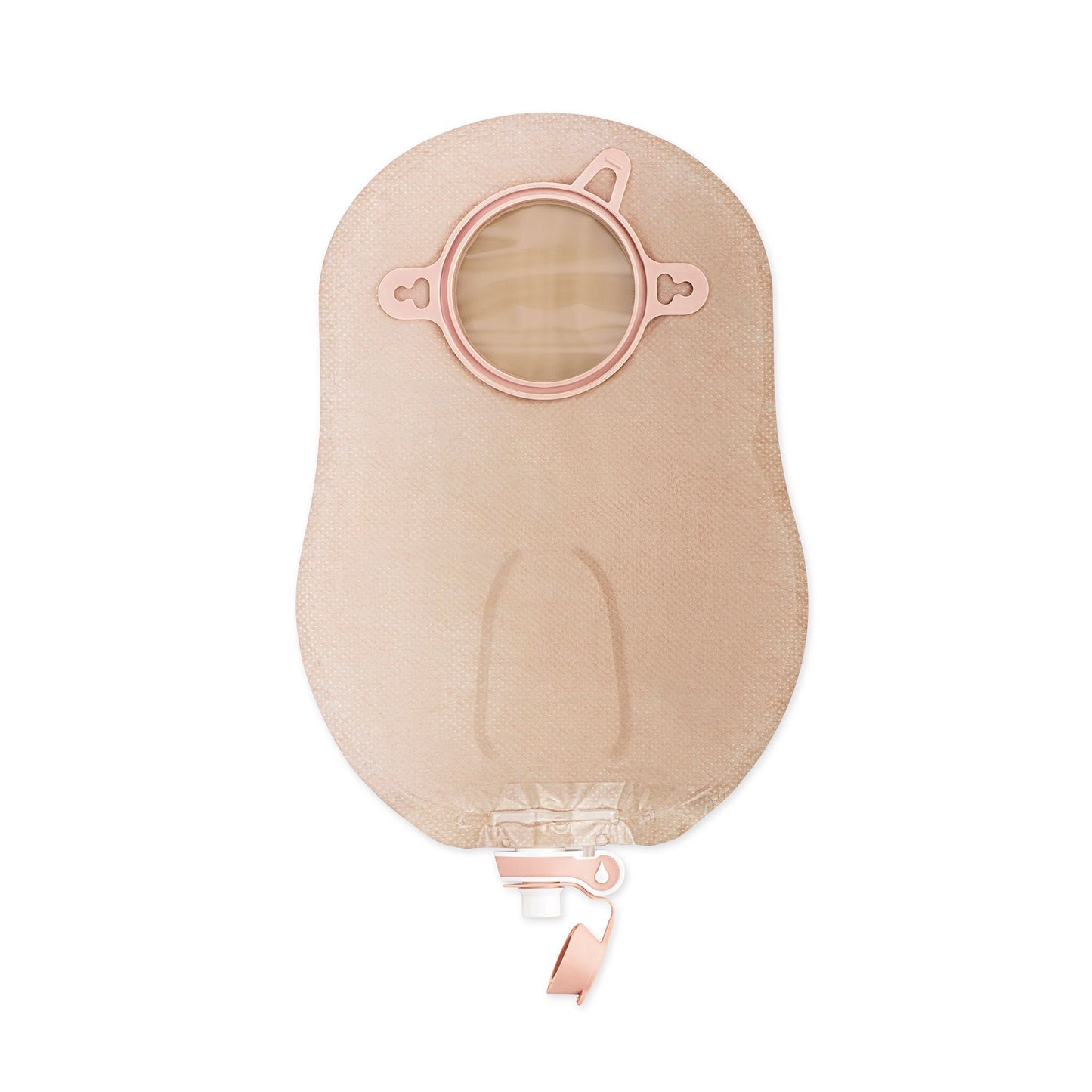 New Image™ Two-Piece Beige Urostomy Pouch, Flange, Red Match