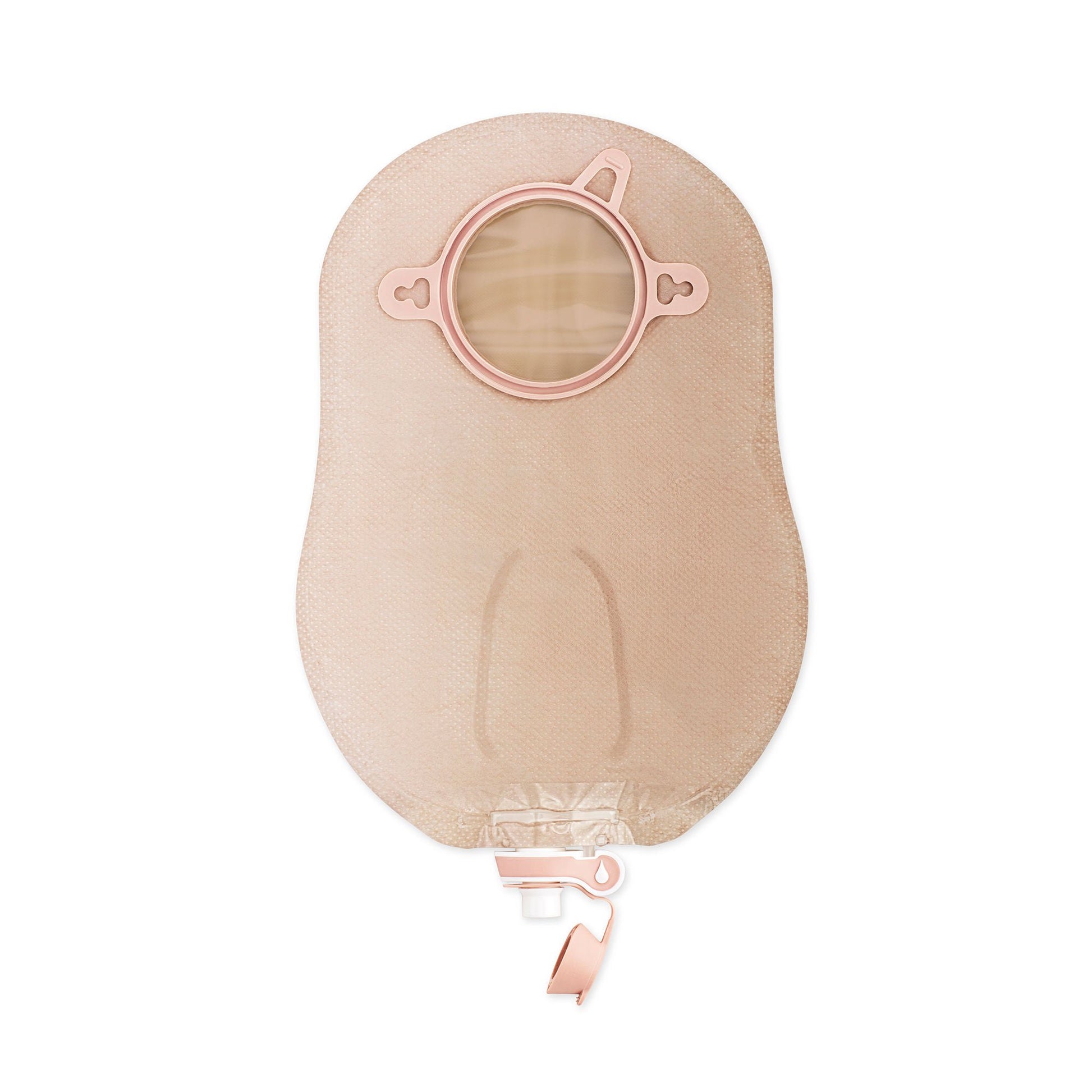 New Image™ Two-Piece Beige Urostomy Pouch, Flange, Red Match