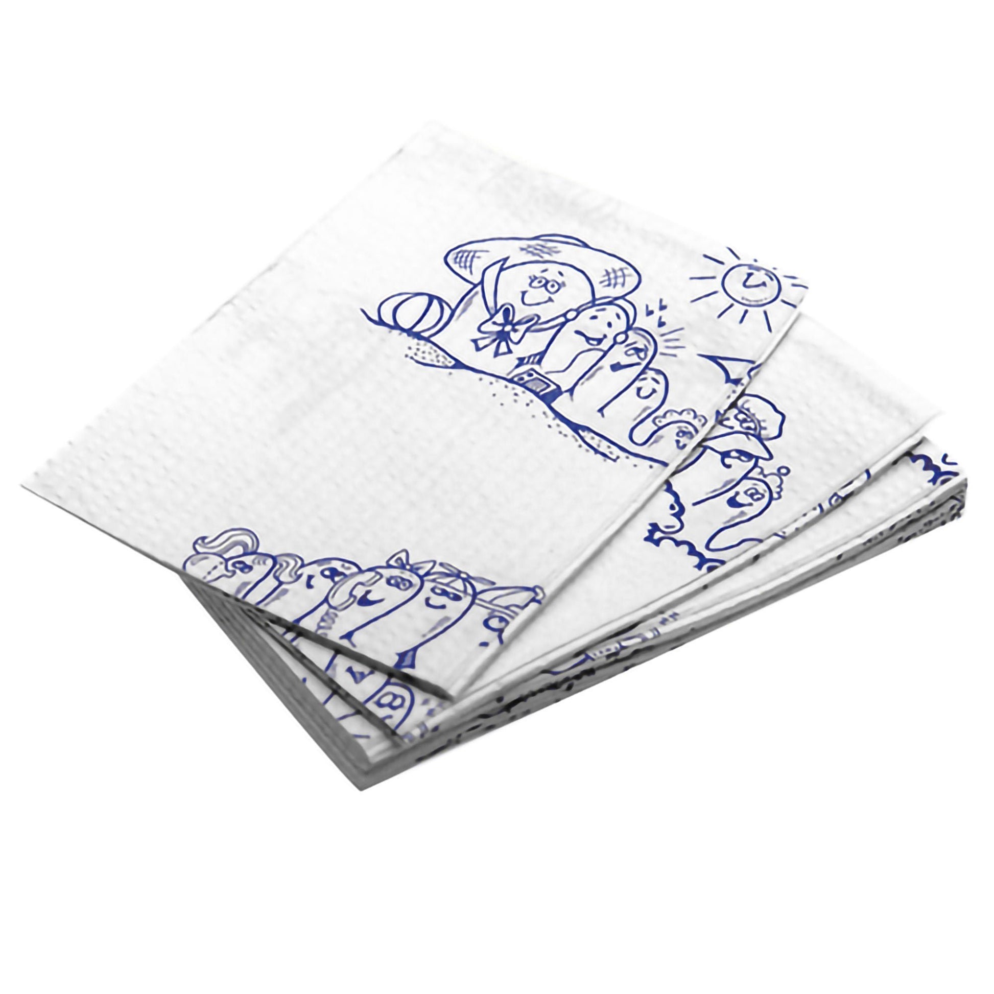 McKesson Nonsterile White / Blue Cartoon Toes Procedure Towel
