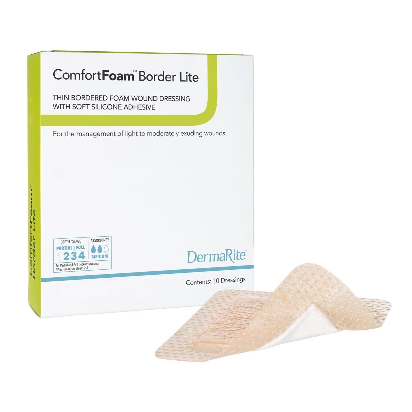 ComfortFoam™ Border Lite Thin Bordered Foam Wound Dressing