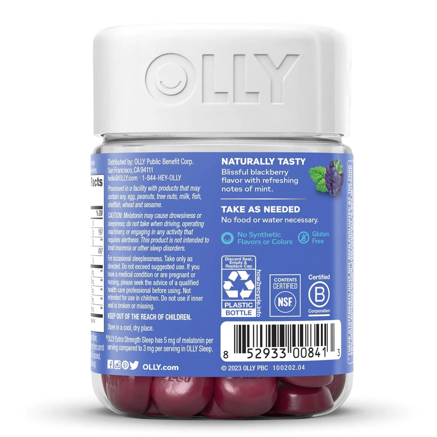 Olly® Sleep Gummies with Melatonin and L-Theanine Extra Strength Blackberry Zen
