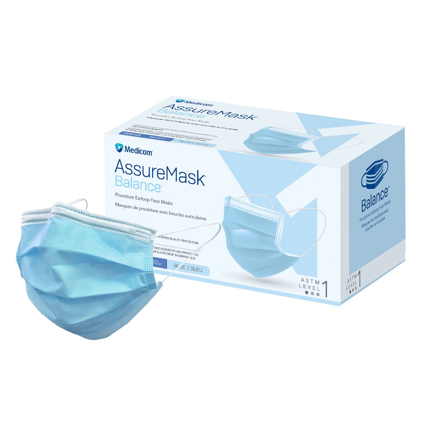 AssureMask Balance Procedure Mask ASTM Level 1 Earloops One Size Fits Most