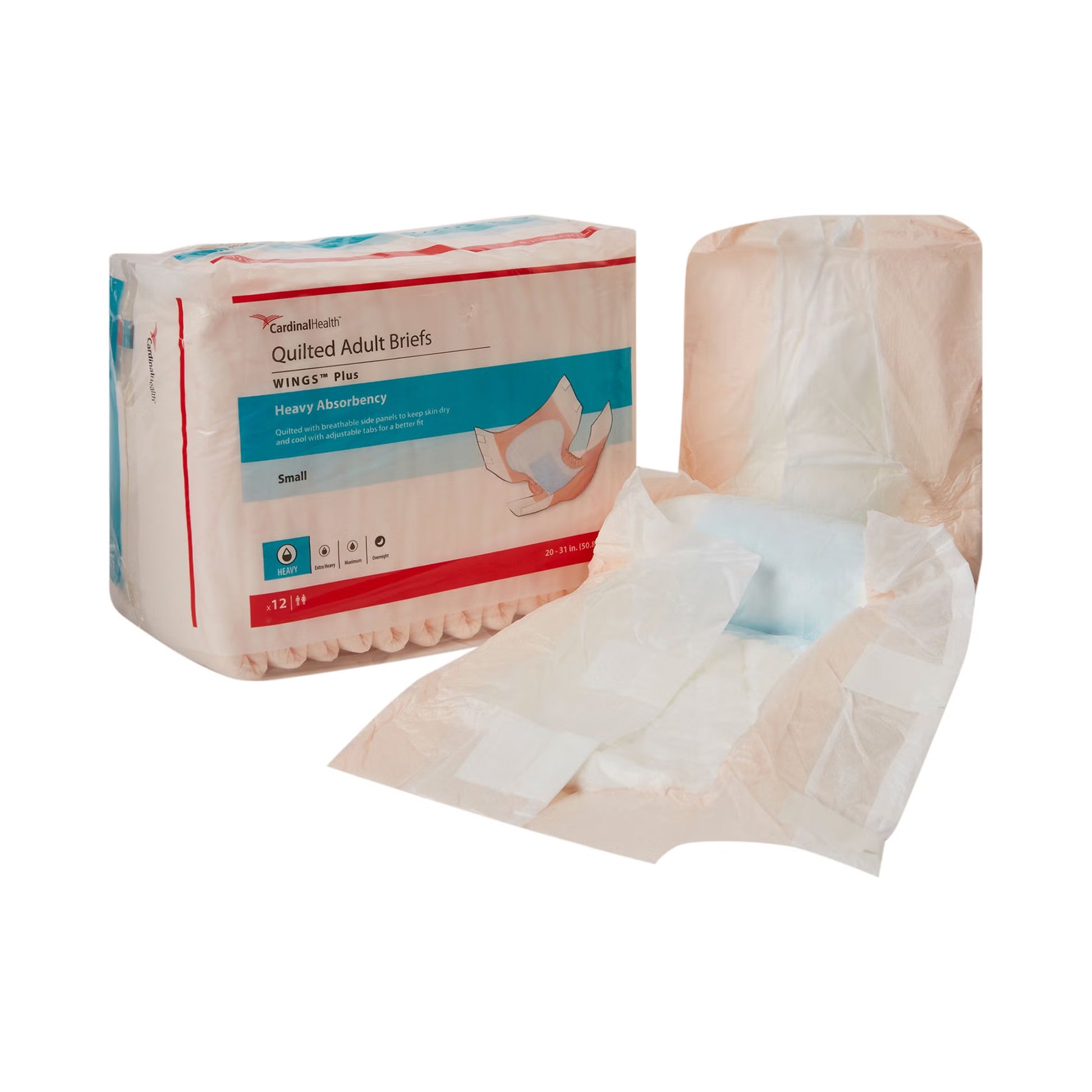 Wings™ Plus Heavy Absorbency Incontinence Brief