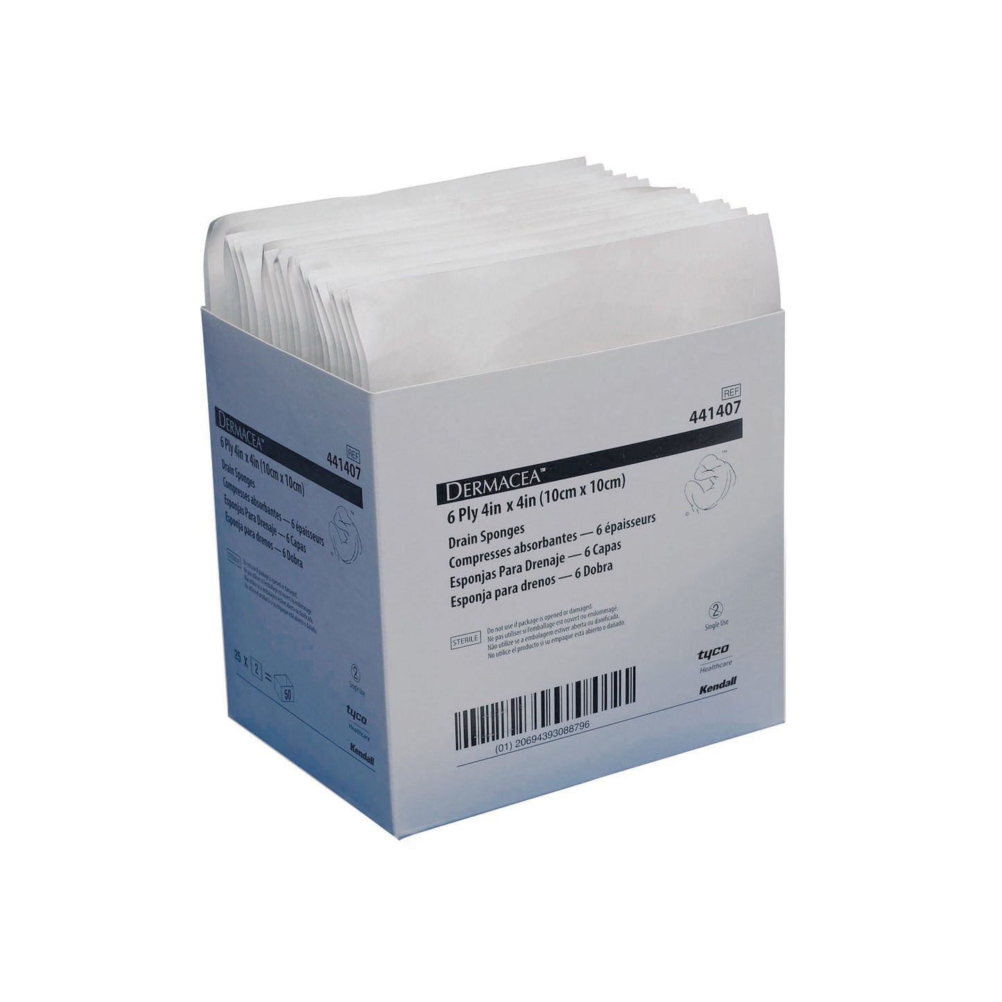Dermacea™ Drain Sponge, 6-Ply