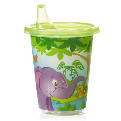 Evenflo TripleFlo Sippy Cup Plastic Zoo Friends Print Reusable