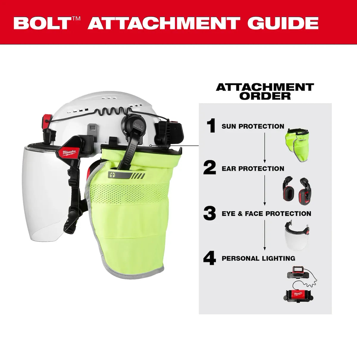 Milwaukee BOLT Eye Visor - Mirrored Dual Coat Lens (Compatible with BOLT Safety Helmets & BOLT Hard Hats) 48-73-1419