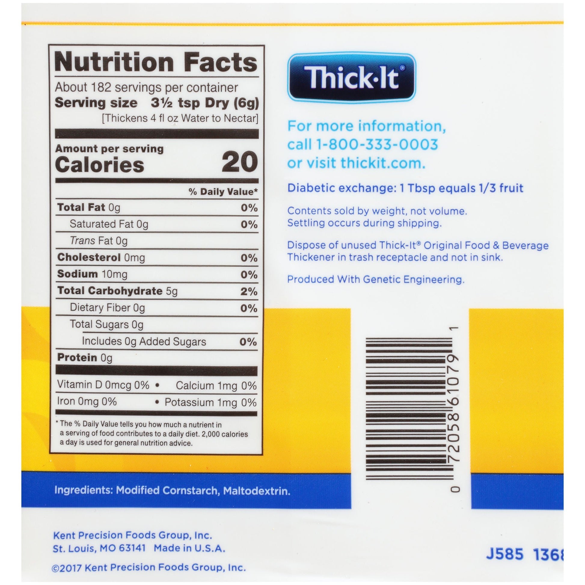 Thick-It® Original Ready to Use Food & Beverage Thickener, canister
