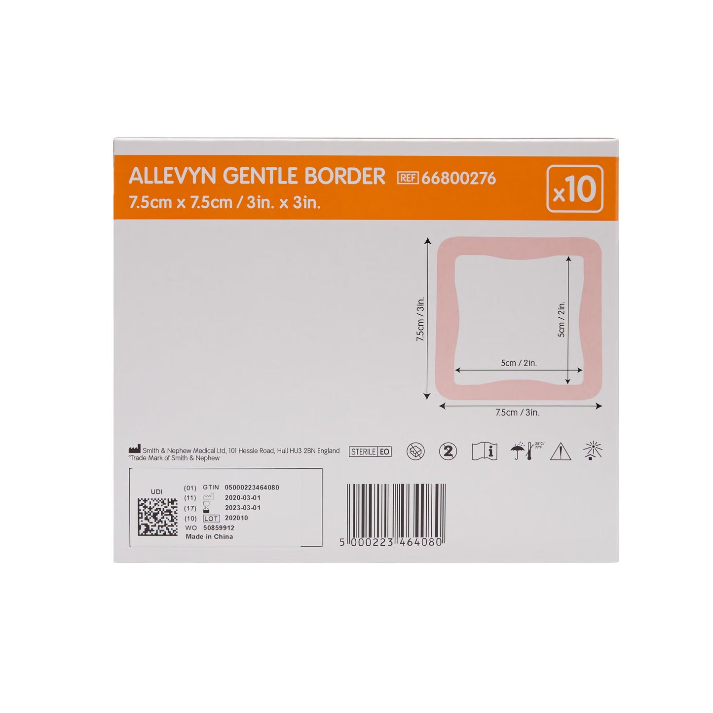 Allevyn Gentle Border Silicone Foam Dressing