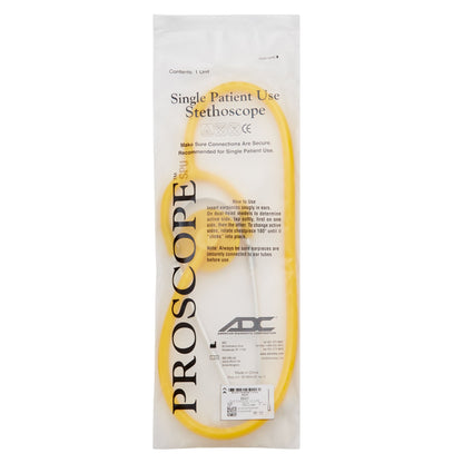 Proscope Disposable Stethoscope, Binaural, Yellow, 22 Inch