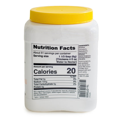McKesson Food and Beverage Thickener Canister Unflavored Powder IDDSI Level 0 Thin