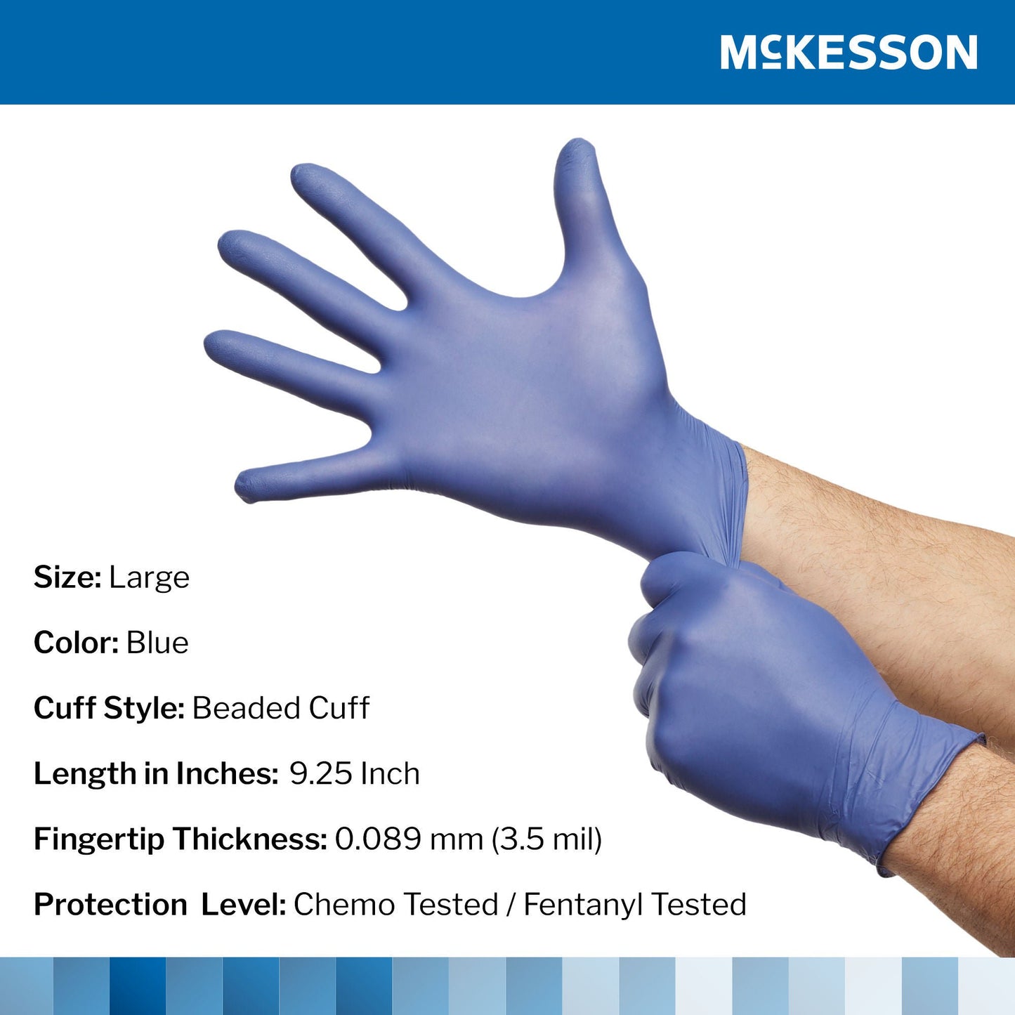 McKesson Confiderm® LDC Nitrile Exam Gloves, Blue - view 2