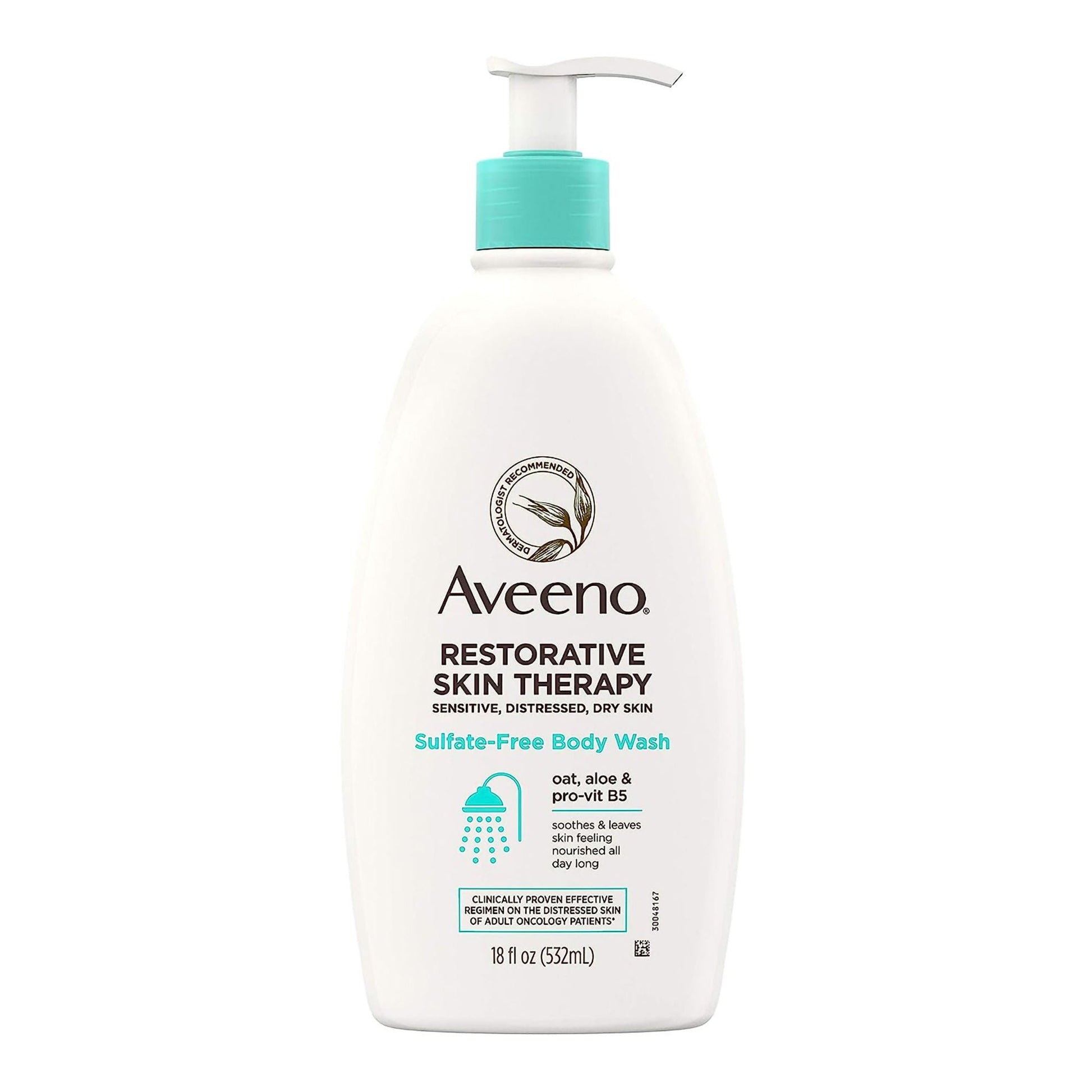 Aveeno Restorative Skin Therapy Body Wash Liquid Pump Bottle Unscented