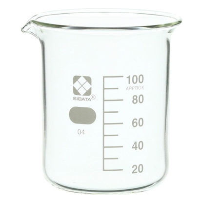 10020-100A - SIBATA Borosilicate Glass Beaker - 10020 Series | Low-Form Griffin Design