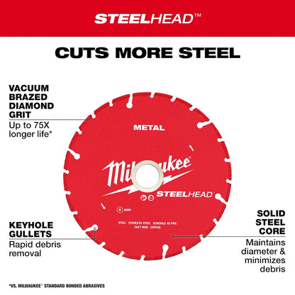 Milwaukee 9” STEELHEAD Metal Cutting Diamond Blade 49-93-7825 | Metal