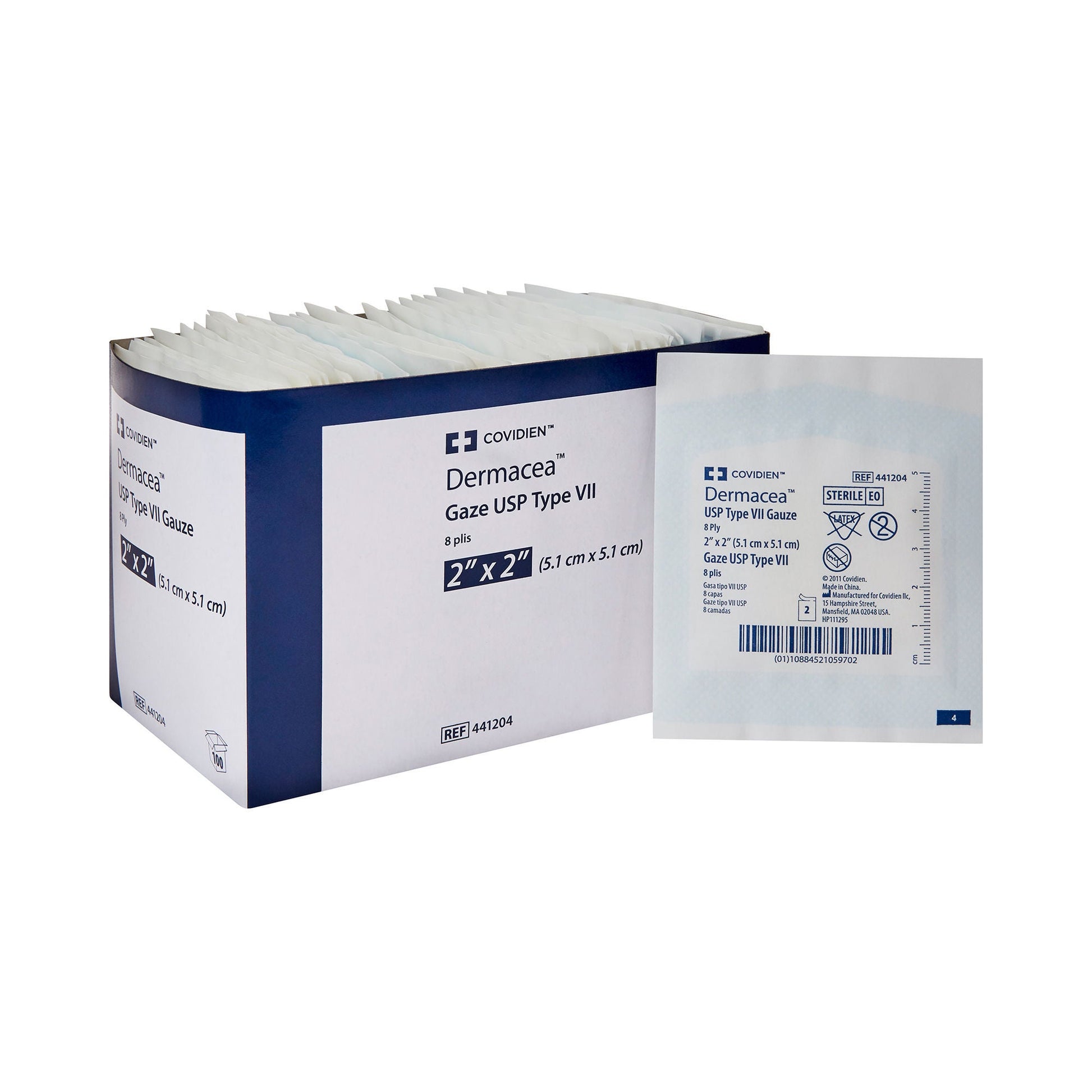 Dermacea™ Sterile USP Type VII Gauze Sponge, Eight-Ply