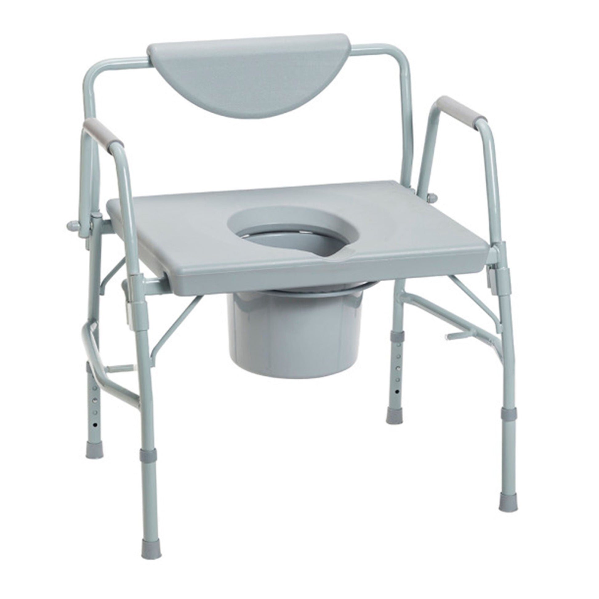 drive Commode Chair Drop Arms Steel Frame Back Bar 23-1/4 Inch Seat Width 1000 lbs. Weight Capacity